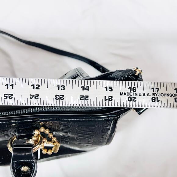 Juicy Couture Tote Handbag "Chain My Heart" Liqourice Black Heart Charms New - Picture 11 of 13